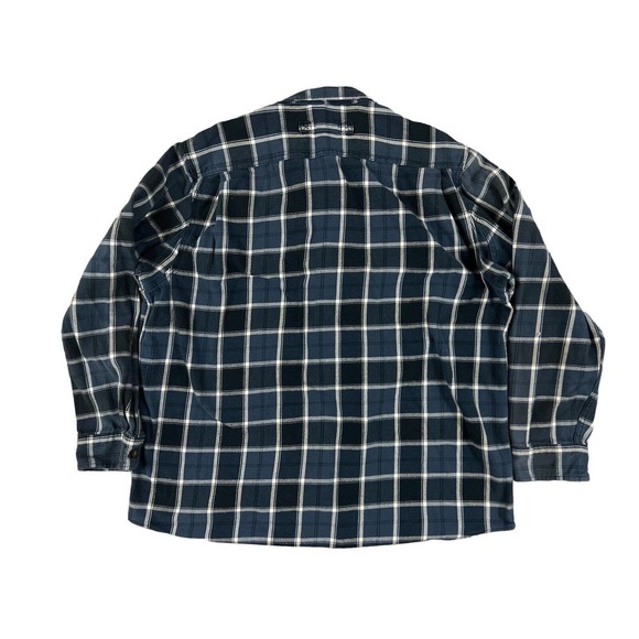 Duluth Trading Co. Men‎ Blue Plaid Button Up long Sleeve Sz 2XL - Picture 2 of 6